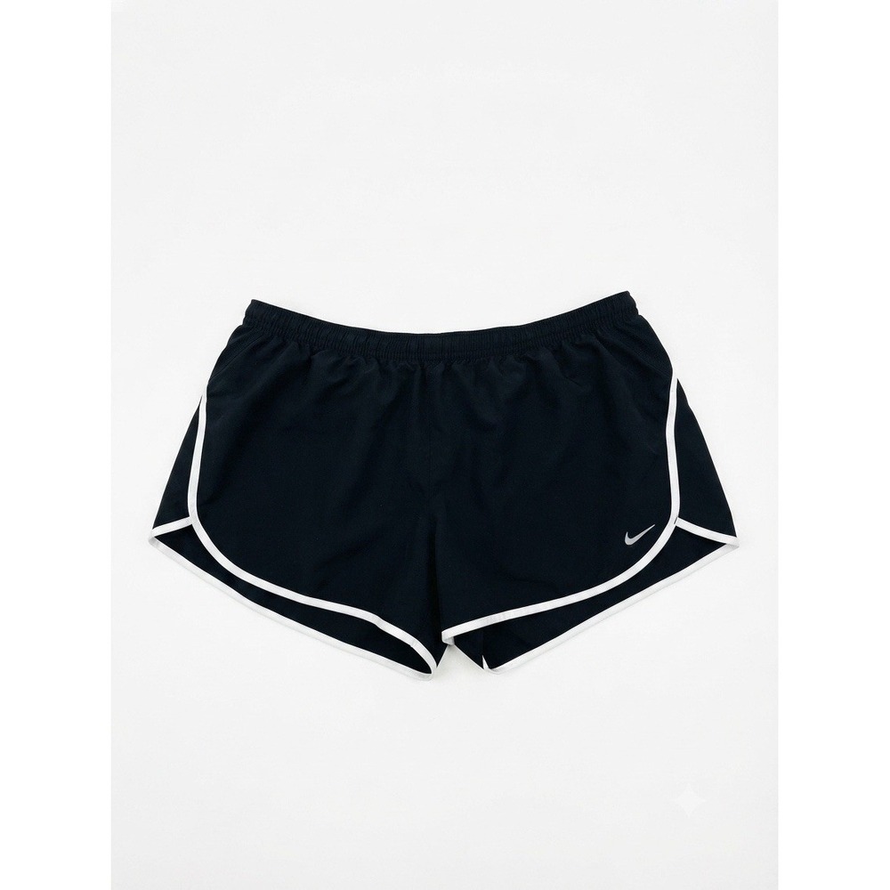 Nike Dri-FIT Women's Running Shorts Black White Athletic Gym Size XL